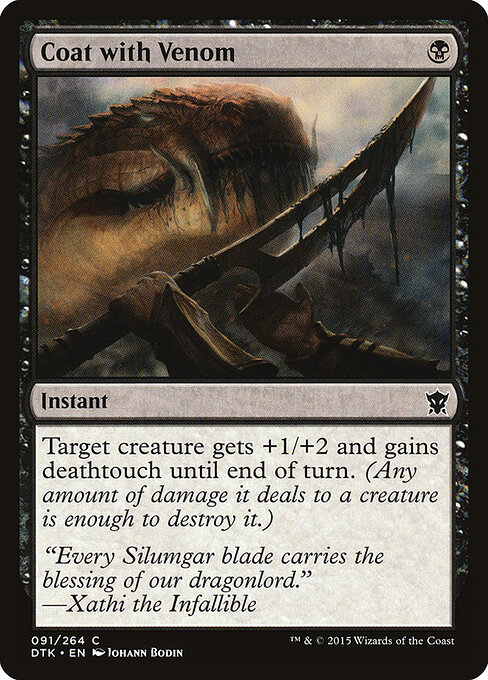 Coat with Venom - Dragons of Tarkir Magic card