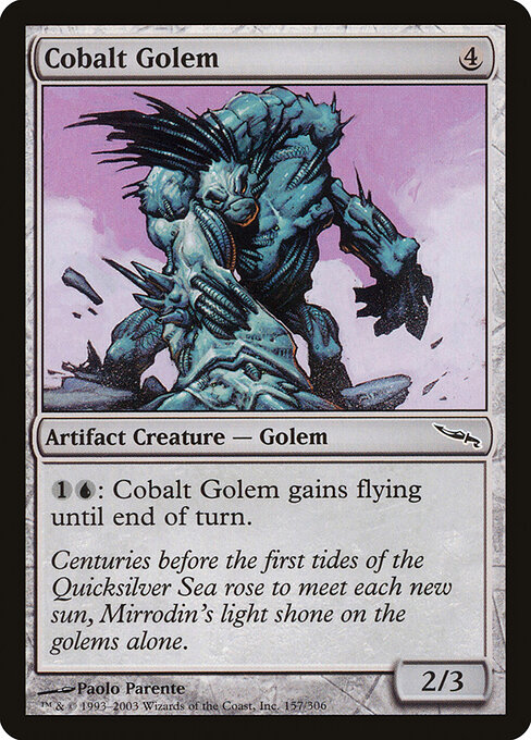 Cobalt Golem - Mirrodin Magic card
