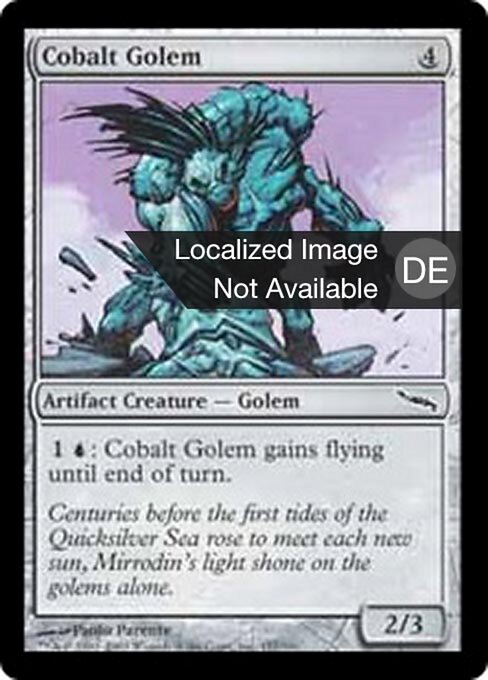 Cobalt Golem - Mirrodin (#157) - Illustrated by Paolo Parente - Magic: The Gathering Card