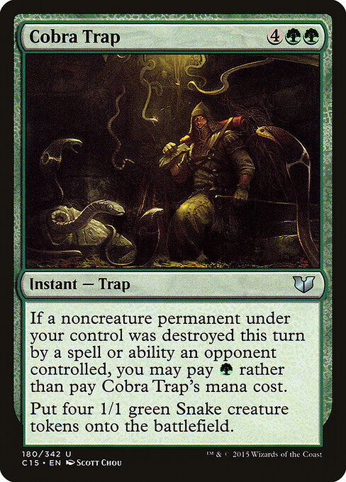 Cobra Trap - Commander 2015 (#180) - Illustrated by Scott Chou - Magic: The Gathering Card