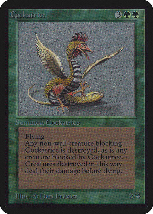 Cocatriz (Cockatrice) - Fourth Edition Foreign Black Border (#237) - Illustrated by Dan Frazier - Magic: The Gathering Card