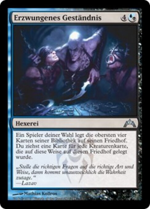 Erzwungenes Geständnis (Coerced Confession) - Gatecrash (#217) - Illustrated by Mathias Kollros - Magic: The Gathering Card