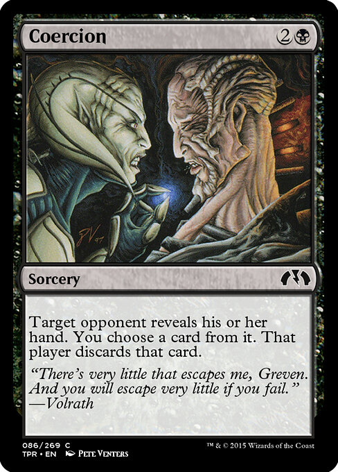 Coercion - Tempest Remastered (#86) - Illustrated by Pete Venters - Magic: The Gathering Card