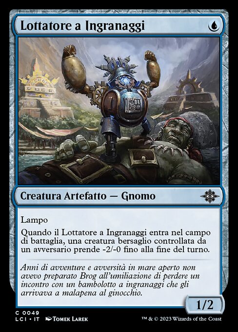 Luchador mecánico (Cogwork Wrestler) - The Lost Caverns of Ixalan (#49) - Illustrated by Tomek Larek - Magic: The Gathering Card