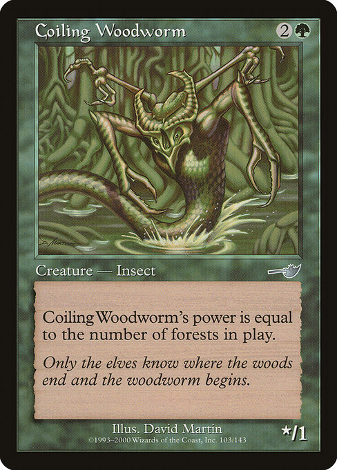 Coiling Woodworm - Nemesis Magic card