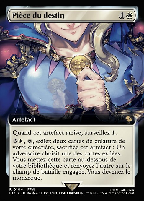 Moneta del Destino (Coin of Fate) - Final Fantasy Commander (#15) - Illustrated by Kotetsu Kinoshita - Magic: The Gathering Card