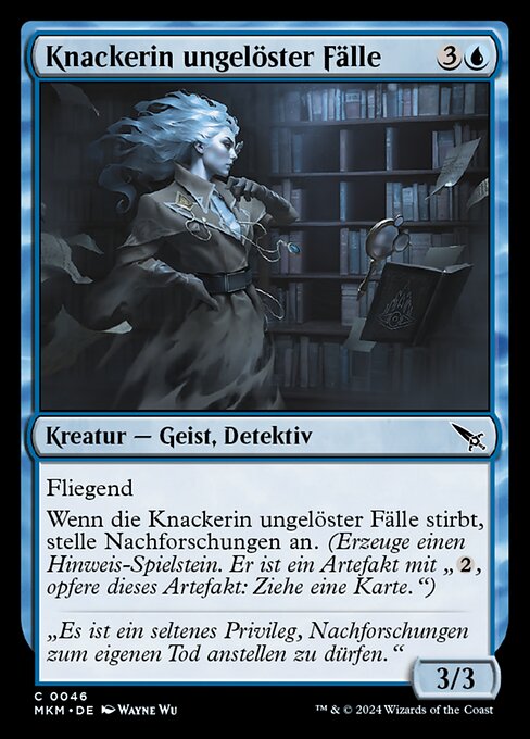 Knackerin ungelöster Fälle (Cold Case Cracker) - Murders at Karlov Manor (#46) - Illustrated by Wayne Wu - Magic: The Gathering Card