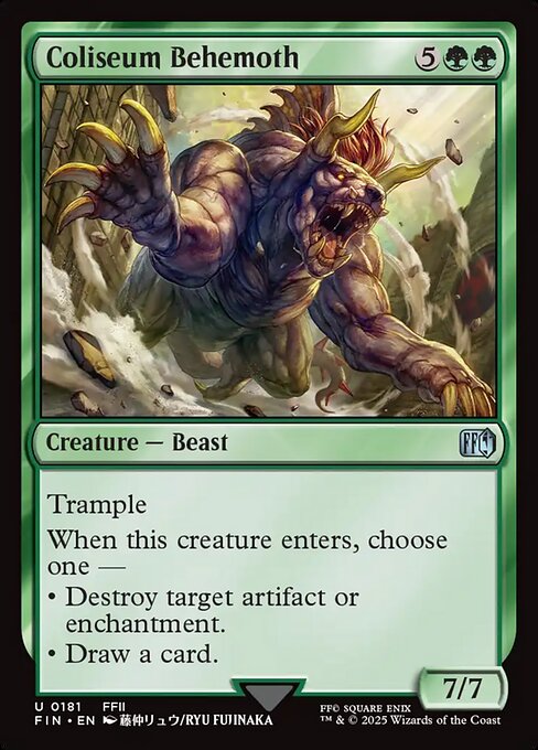 Coliseum Behemoth - Final Fantasy Magic card