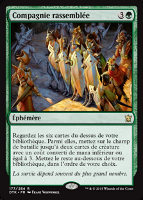 Compagnia a Raccolta (Collected Company) - Dragons of Tarkir (#177) - Illustrated by Franz Vohwinkel - Magic: The Gathering Card