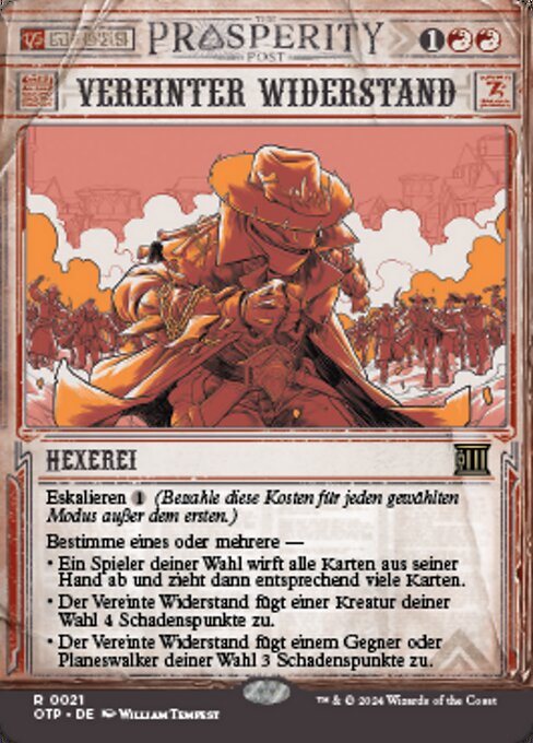 Sfida Collettiva (Collective Defiance) - Breaking News (#21) - Illustrated by William Tempest - Magic: The Gathering Card