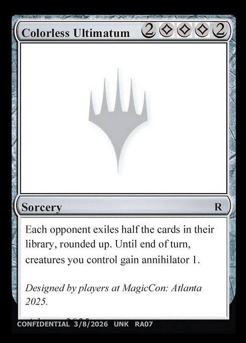Colorless Ultimatum - Unknown Event Magic card