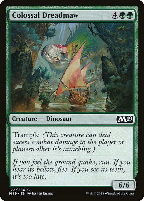 거대한 공포턱 (Colossal Dreadmaw) - Core Set 2019 (#172) - Illustrated by Jesper Ejsing - Magic: The Gathering Card