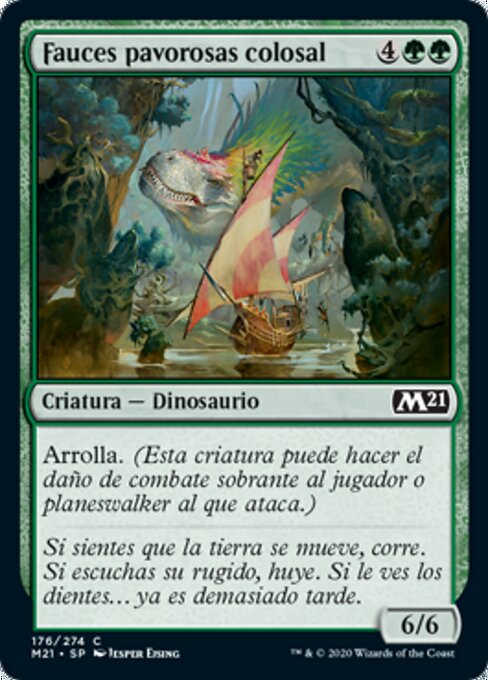 龐巨血口龍 (Colossal Dreadmaw) - Rivals of Ixalan (#125) - Illustrated by Jesper Ejsing - Magic: The Gathering Card