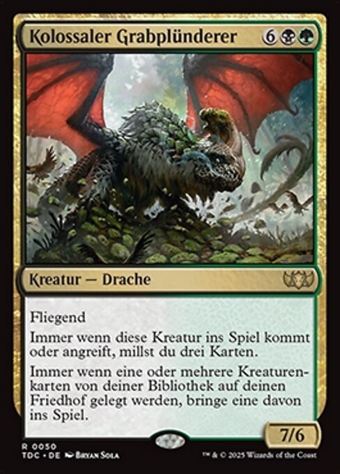Razziasepolcri Colossale (Colossal Grave-Reaver) - Tarkir: Dragonstorm Commander (#50) - Illustrated by Bryan Sola - Magic: The Gathering Card