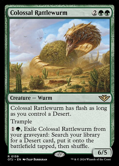 Colossal Rattlewurm - Outlaws of Thunder Junction Magic card