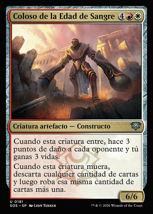 Koloss des Blutzeitalters (Colossus of the Blood Age) - Secrets of Strixhaven (#181) - Illustrated by Leon Tukker - Magic: The Gathering Card