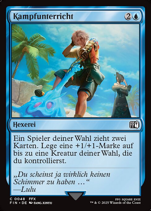 Kampfunterricht (Combat Tutorial) - Final Fantasy (#48) - Illustrated by Fang Xinyu - Magic: The Gathering Card