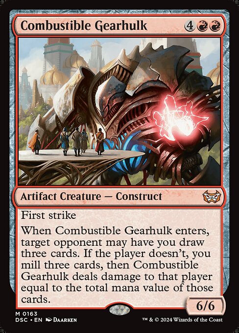 Combustible Gearhulk - Duskmourn: House of Horror Commander Magic card