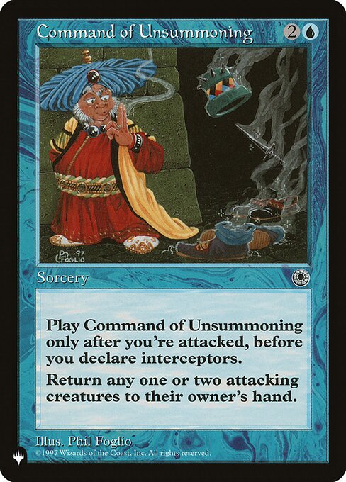 Erzwungener Rückruf (Command of Unsummoning) - Portal (#48) - Illustrated by Phil Foglio - Magic: The Gathering Card