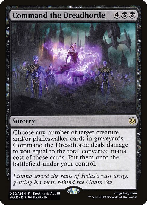 Command the Dreadhorde - War of the Spark Magic card
