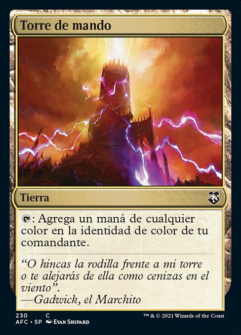Befehlsturm (Command Tower) - Forgotten Realms Commander (#230) - Illustrated by Evan Shipard - Magic: The Gathering Card