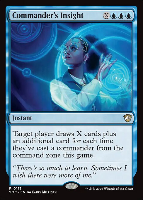 Commander's Insight - Secrets of Strixhaven Commander Magic card