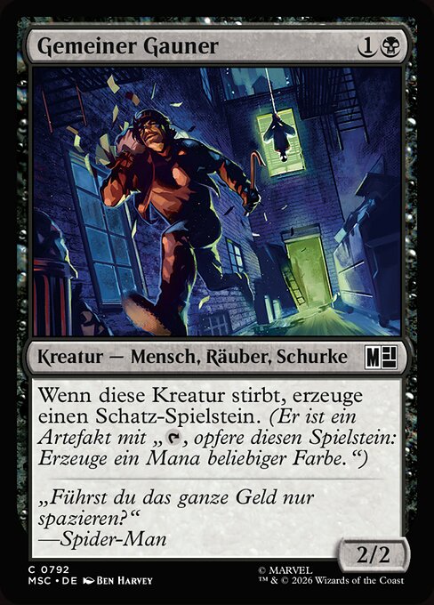 Gemeiner Gauner (Common Crook) - Marvel Super Heroes Commander (#792) - Illustrated by Ben Harvey - Magic: The Gathering Card