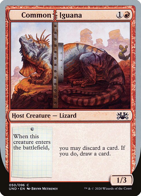 Common Iguana - Unsanctioned (#50) - Illustrated by Brynn Metheney - Magic: The Gathering Card