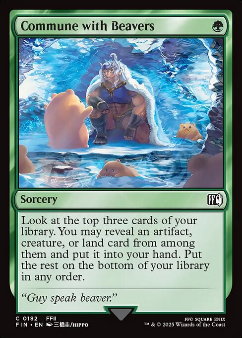 Commune with Beavers - Final Fantasy Magic card