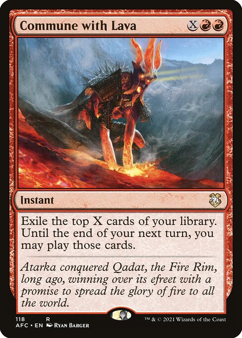Commune with Lava - Forgotten Realms Commander Magic card