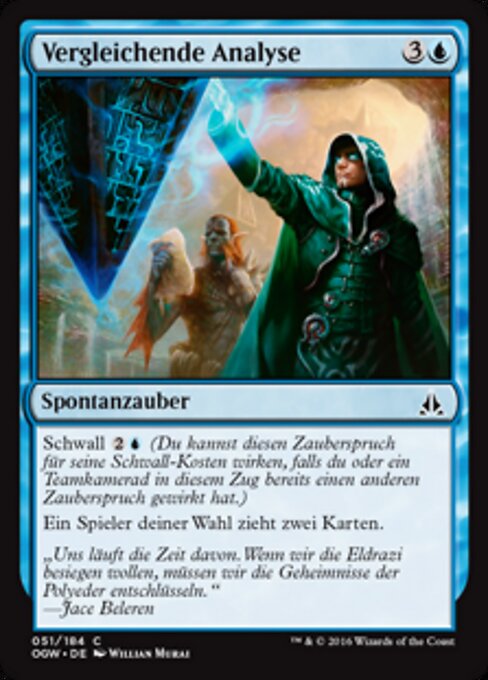 Análisis comparativo (Comparative Analysis) - Oath of the Gatewatch (#51) - Illustrated by Willian Murai - Magic: The Gathering Card