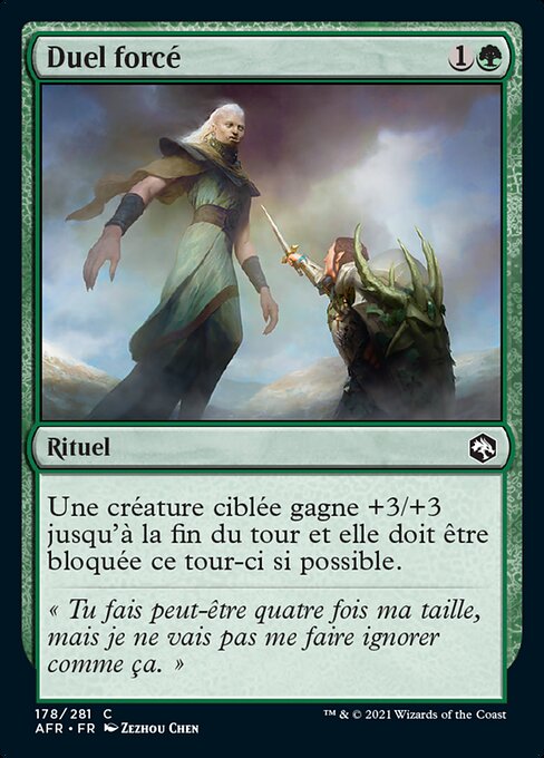 Вызов на Дуэль (Compelled Duel) - Adventures in the Forgotten Realms (#178) - Illustrated by Zezhou Chen - Magic: The Gathering Card