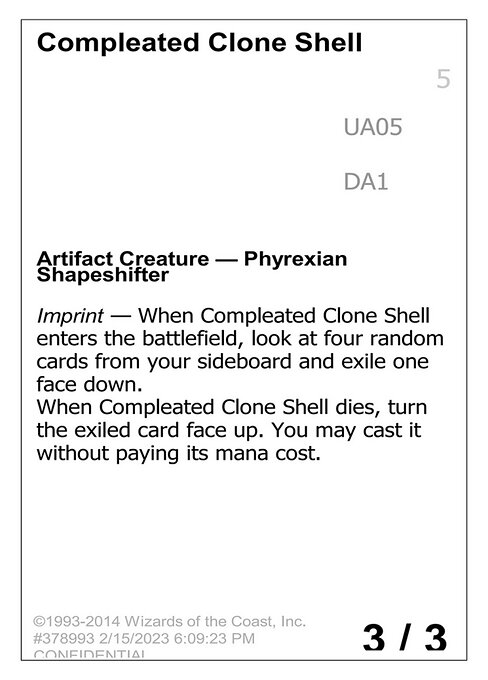 Compleated Clone Shell - Unknown Event Magic card