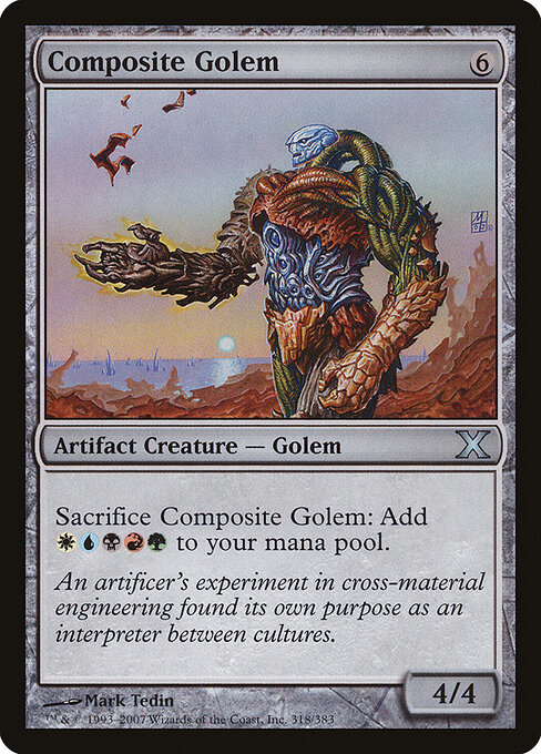 Composite Golem - Tenth Edition (#318) - Illustrated by Mark Tedin - Magic: The Gathering Card
