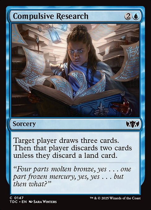 Compulsive Research - Tarkir: Dragonstorm Commander Magic card