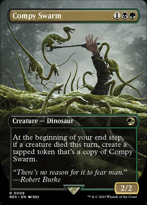 Compy-Schwarm (Compy Swarm) - Jurassic World Collection (#9) - Illustrated by Izzy - Magic: The Gathering Card