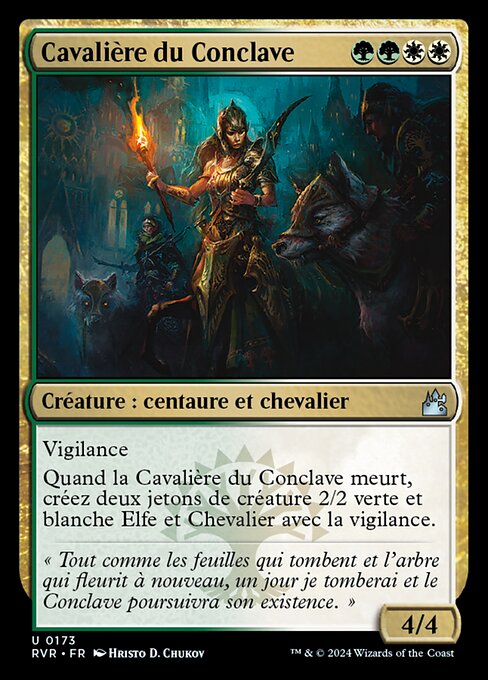 盟会骑兵 (Conclave Cavalier) - Ravnica Remastered (#173) - Illustrated by Hristo D. Chukov - Magic: The Gathering Card