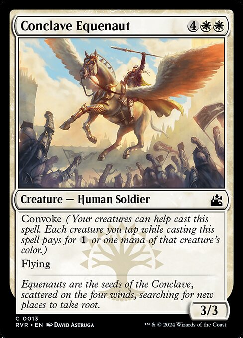 盟会飞马骑士 (Conclave Equenaut) - Ravnica Remastered (#13) - Illustrated by David Astruga - Magic: The Gathering Card