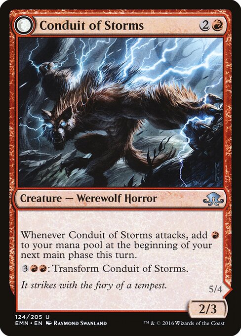 Conduit of Storms // Conduit of Emrakul - Eldritch Moon (#124) - Illustrated by Raymond Swanland - Magic: The Gathering Card