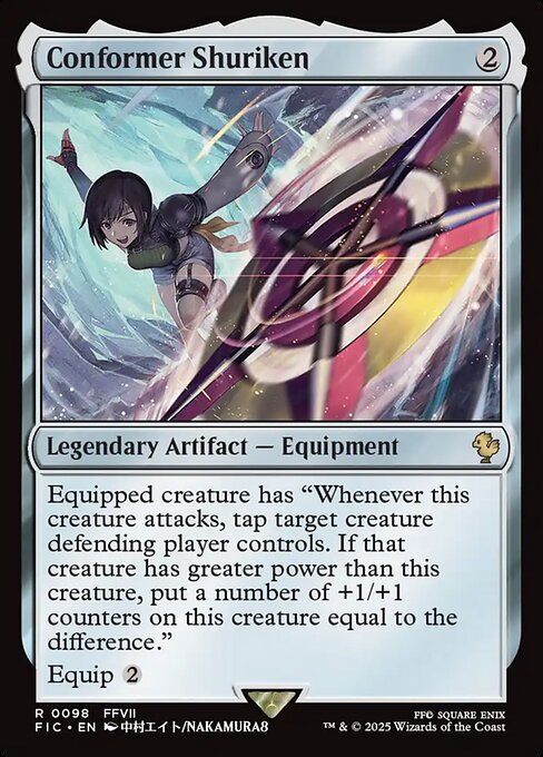 手裏剣、不倶戴天 (Conformer Shuriken) - Final Fantasy Commander (#98) - Illustrated by Nakamura8 - Magic: The Gathering Card