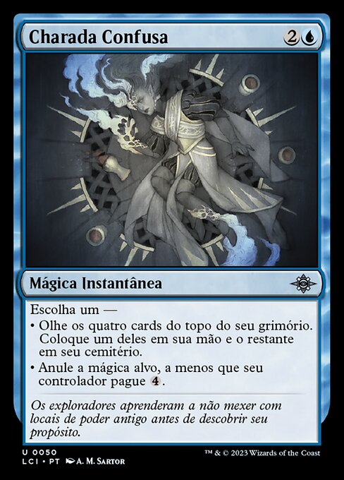 Mystère déroutant (Confounding Riddle) - The Lost Caverns of Ixalan (#50) - Illustrated by A. M. Sartor - Magic: The Gathering Card