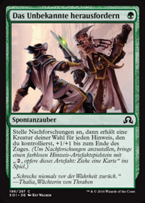 勇迎未知 (Confront the Unknown) - Shadows over Innistrad (#198) - Illustrated by Kev Walker - Magic: The Gathering Card