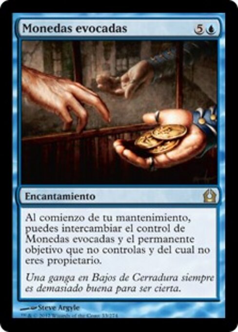Monnaie conjurée (Conjured Currency) - Return to Ravnica (#33) - Illustrated by Steve Argyle - Magic: The Gathering Card
