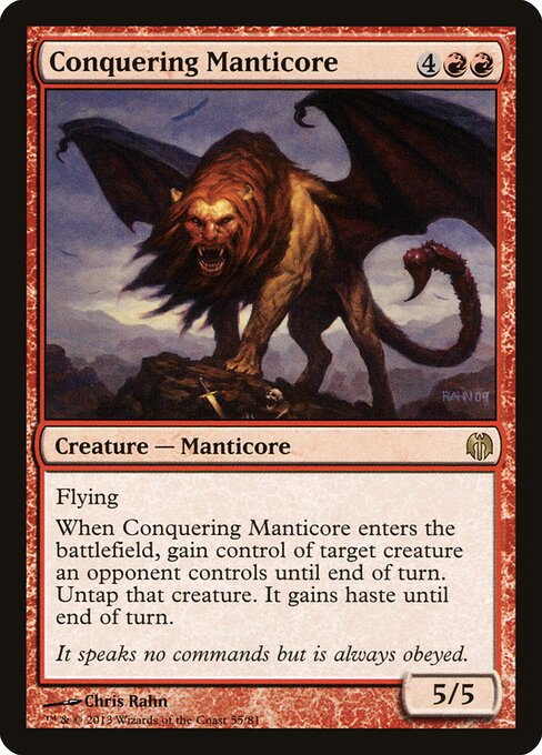 Conquering Manticore - Duel Decks: Heroes vs. Monsters Magic card