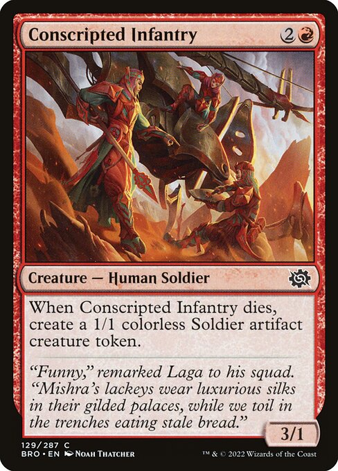 Conscripted Infantry - The Brothers' War Magic card