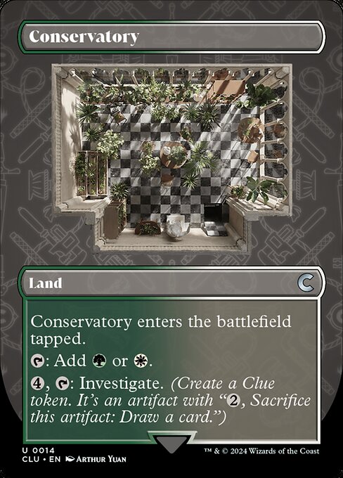 Conservatory - Ravnica: Clue Edition (#14) - Illustrated by Arthur Yuan - Magic: The Gathering Card
