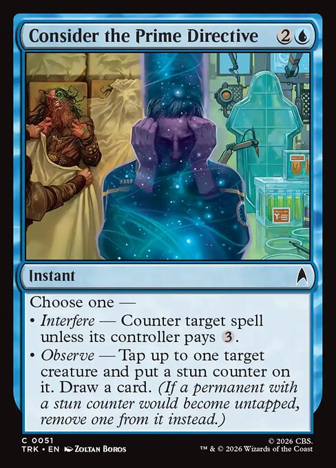 Consider the Prime Directive - Star Trek (#51) - Illustrated by Zoltan Boros - Magic: The Gathering Card