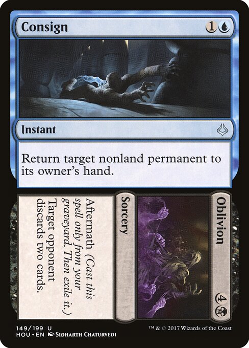Consign // Oblivion - Hour of Devastation (#149) - Illustrated by Sidharth Chaturvedi - Magic: The Gathering Card