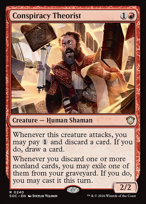 Conspiracy Theorist - Secrets of Strixhaven Commander (#240) - Illustrated by Svetlin Velinov - Magic: The Gathering Card