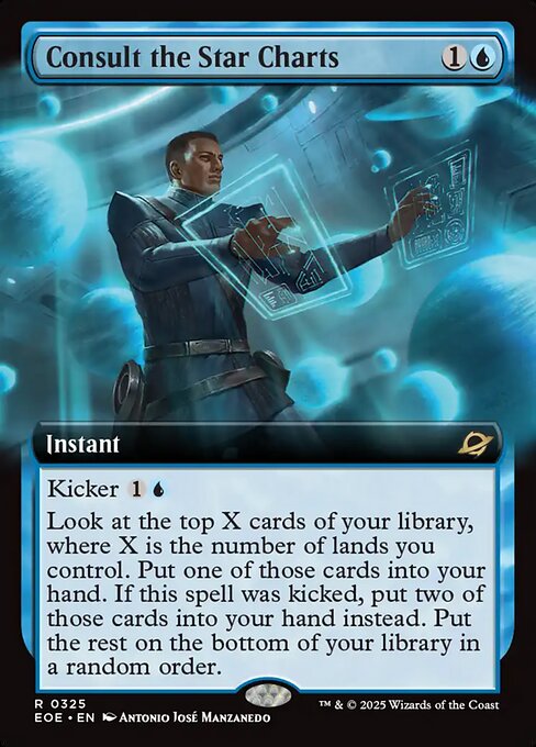 Consulter les cartes stellaires (Consult the Star Charts) - Edge of Eternities (#325) - Illustrated by Antonio José Manzanedo - Magic: The Gathering Card